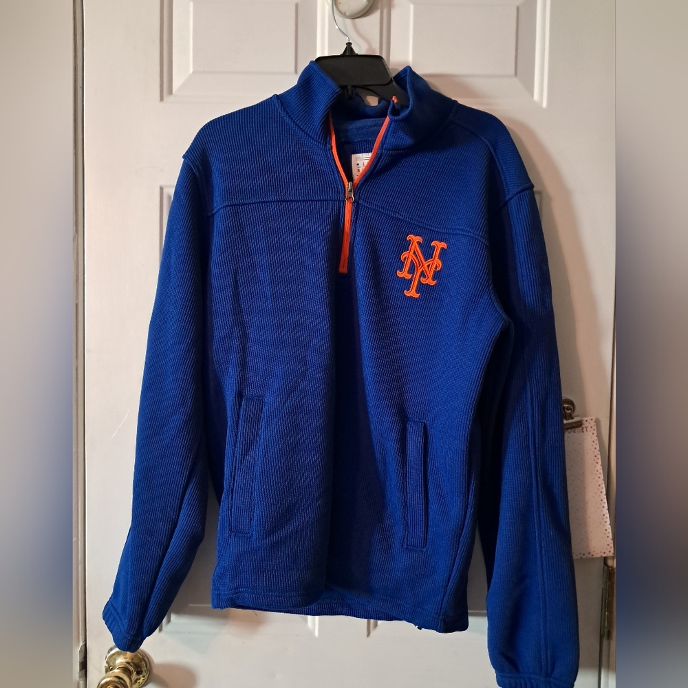 Genuine Merchandise Blue and Orange Varsity Jacket
